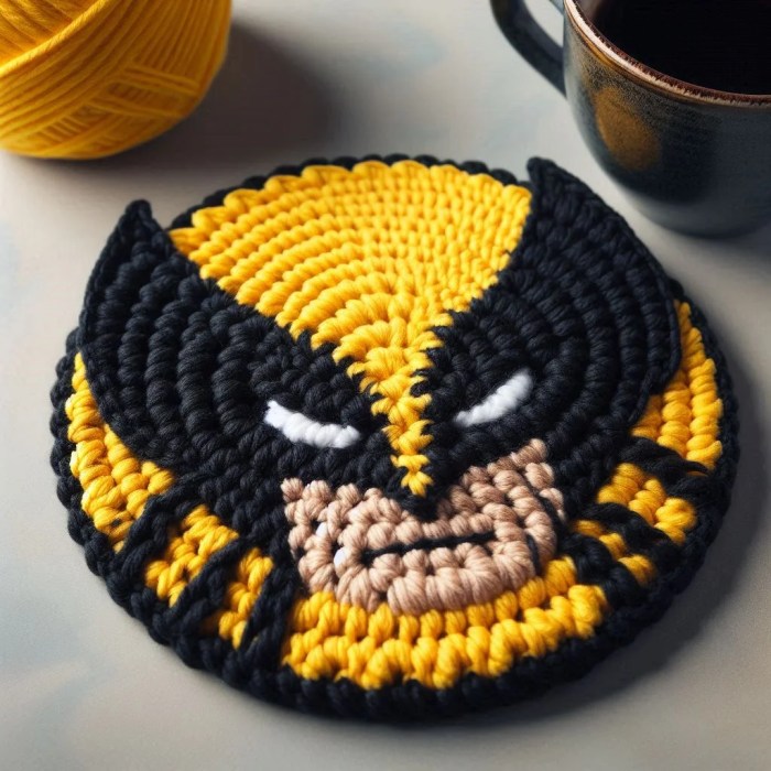 Pattern for Heroic Home Decor Stylish Wolverine Crochet Coaster ... Pet-Friendly Home Decor: Stylish Solutions for Animal Lovers