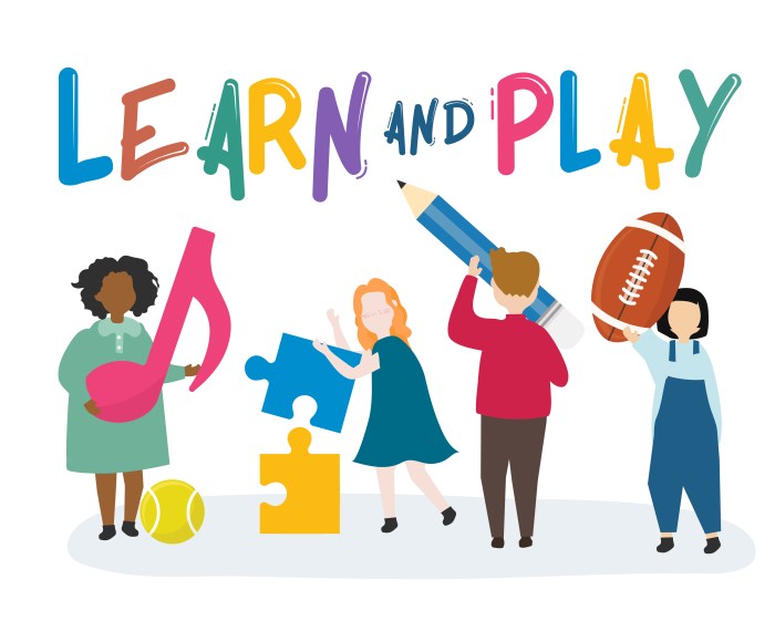Kids learning and playing illustration - Download Free Vectors, Clipart ... Learning Through Play: Educational Gadgets for Kids