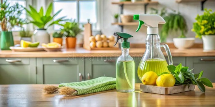 Natural Cleaning Supplies on Kitchen Counter, Green Cleaning, Eco ... Green Cleaning: Natural Products for a Sparkling Home